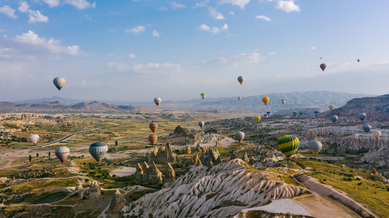 Hot Air Balloons over the Cappadocia Valley