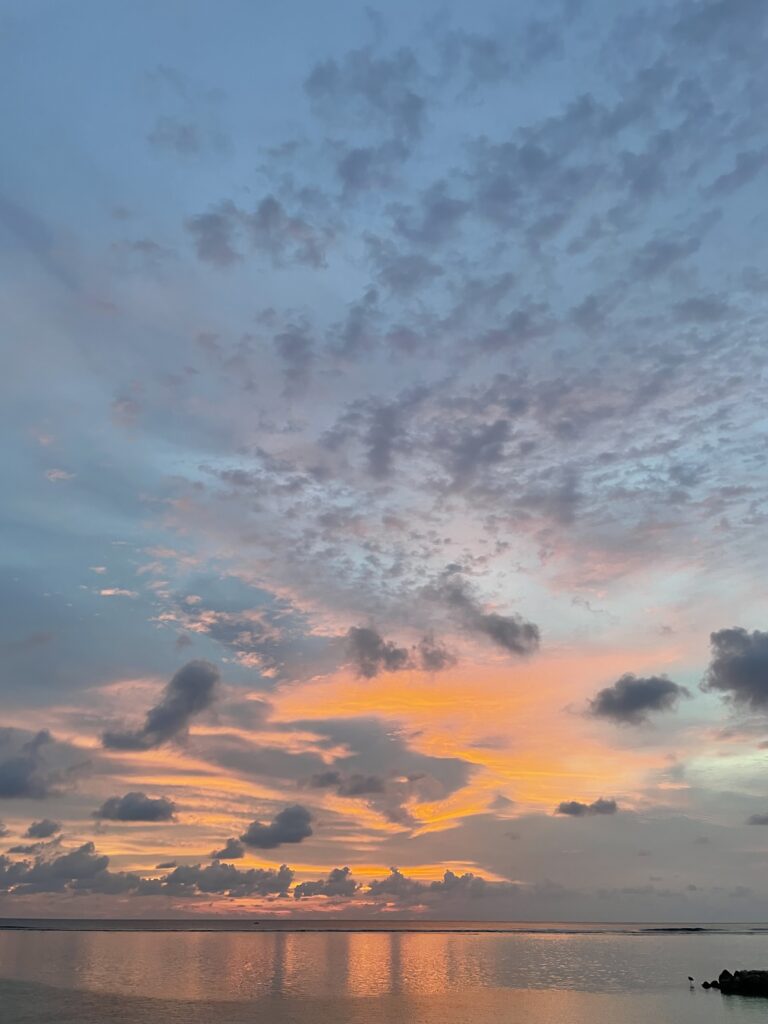 Sunset in the Maldives