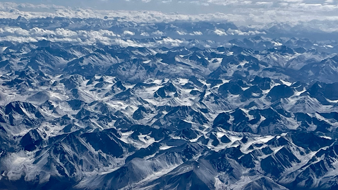 View from the flight to Uzbekistan