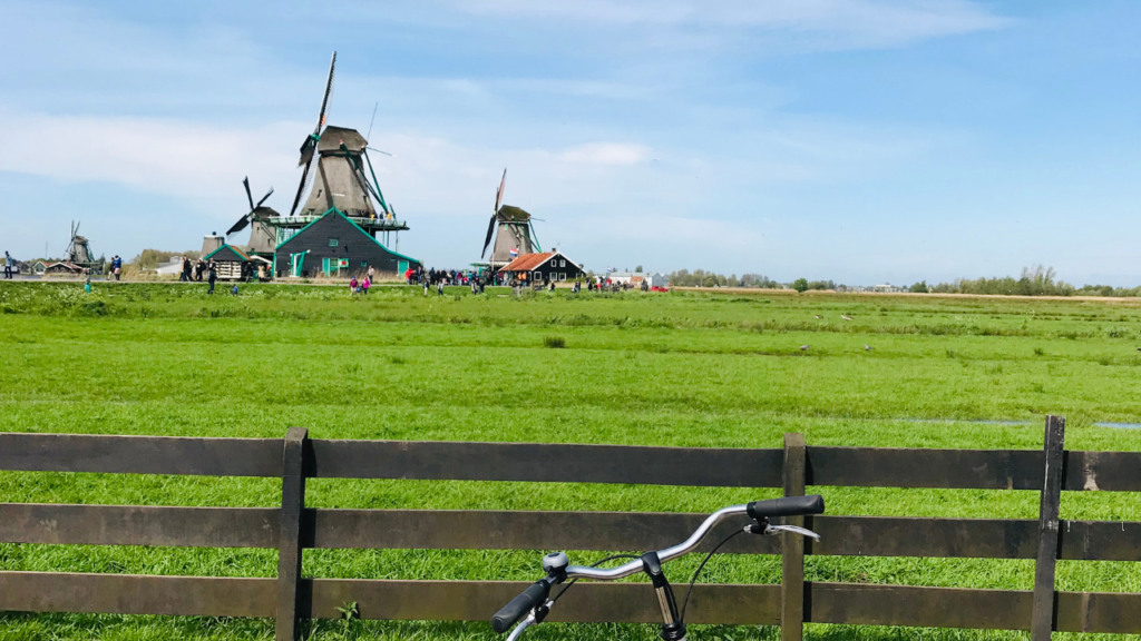Cycling at Zaanse Schans
